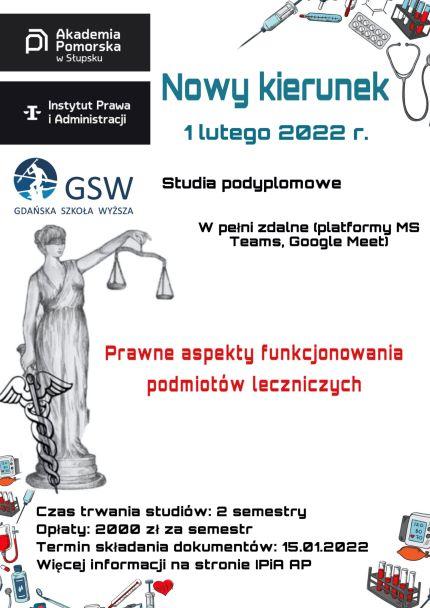 Nowe studia podyplomowe w IPiA. Prawne aspekty funkcjonowania podmiotów leczniczych