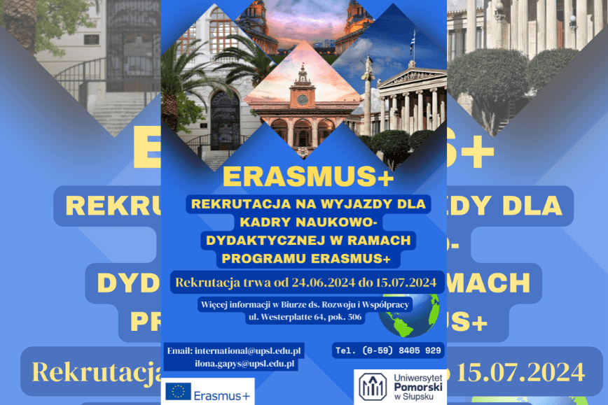 Rekrutacja na wyjazd dla kadry naukowo-dydaktycznej UP w ramach programu Erasmus+